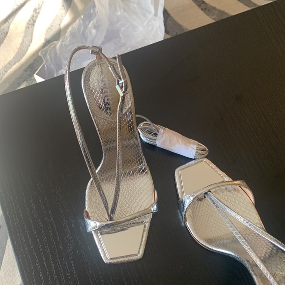 COPY - Schutz Vikki lace up sandals- silver NWT - Picture 11 of 14